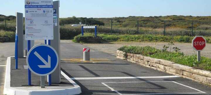 Zona de autocaravanas de Quiberon Zona de autocaravanas de Quiberon