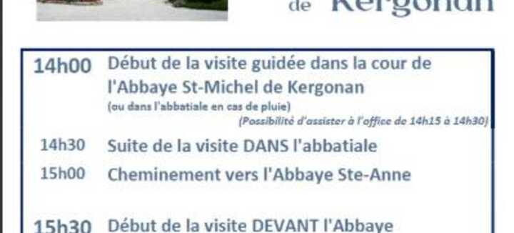 Visites guidées aux abbayes de Kergonan