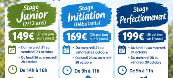 Stages de golf vacances d'automne