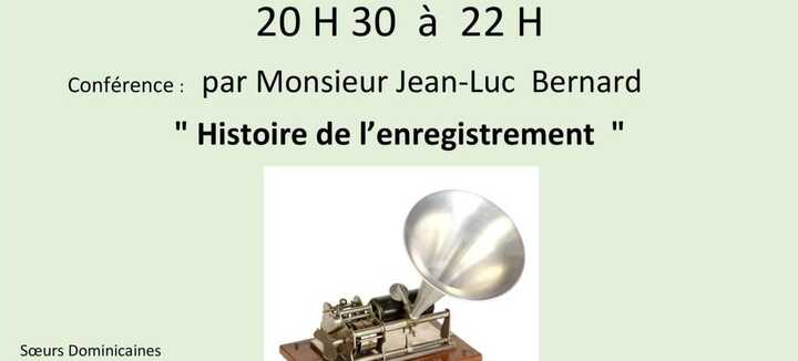 Conférence : Histoire de l'Enregistrement