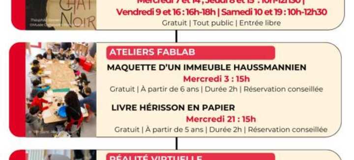 Micro-Folie : agenda de Janvier