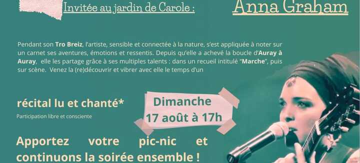 Au Jardin de Carole invite Anna Graham Au Jardin de Carole invite Anna Graham