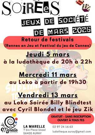 Affiche Soirée Jeux de société