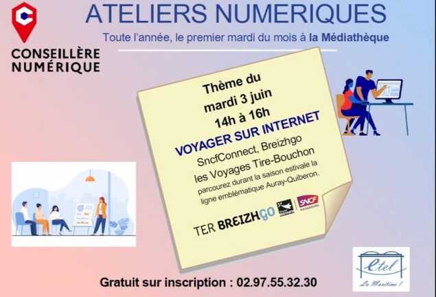 Ateliers numériques : voyager sur internet