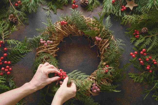 8.CouronneVegetaleNoël