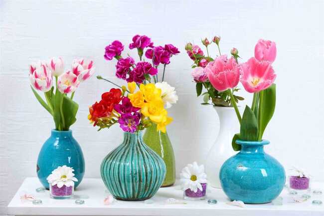 8. Compo florale vase