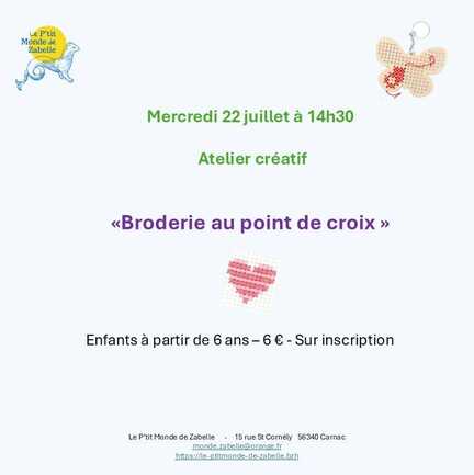 atelier broderie 22 juillet