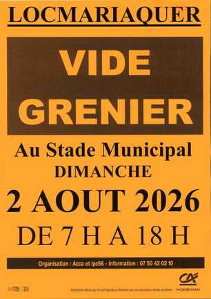 VIDE GRENIER 02  AOUT LOCMARIAQUER