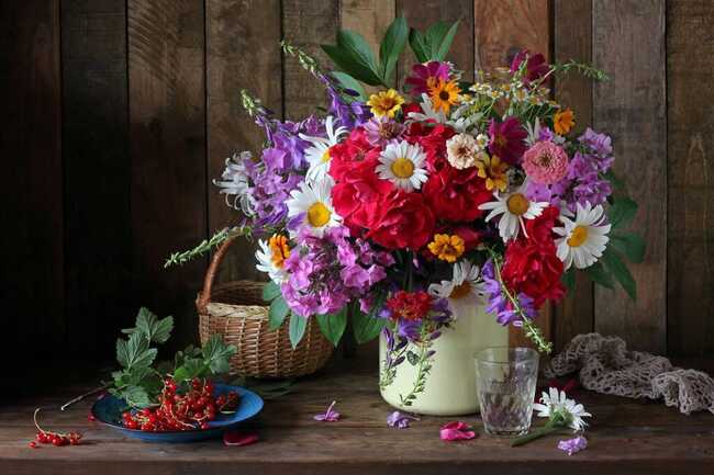9 Compo florale hauteur