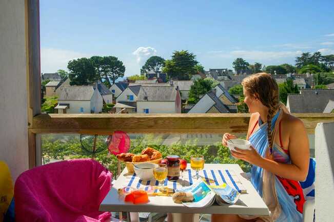 Résidence de tourisme -Goélia Bleue Océane- Carnac - Morbihan Sud - Sud Balcon