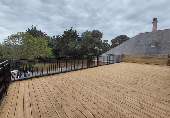 Terrasse à l'étage